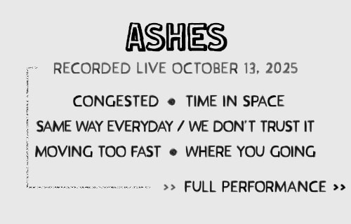 Ashes — Live @ Blackbird setlist card