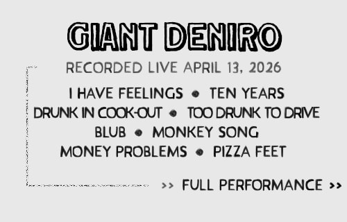 Giant Deniro — Live @ Blackbird setlist card